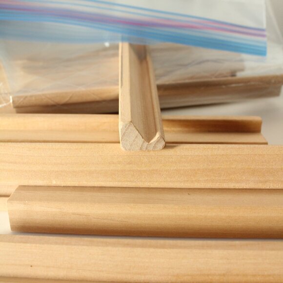 Scrabble Game Wood Racks Lot of 16 Modern - Picture 2 of 2